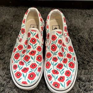 low top vans, slip on